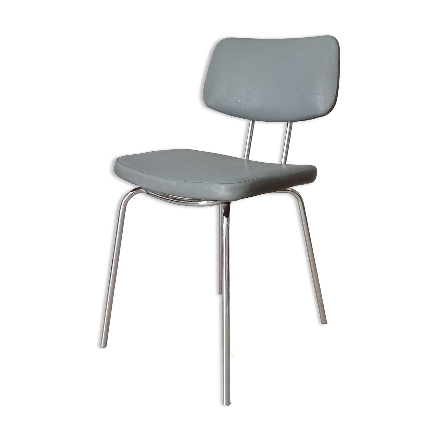 Vintage chair in skai and chrome 1950s