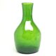 Bottle vase, mid-century modern, green antico glass, designed by Z. Horbowy, Poland, 1970s