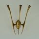 Single Brass Wall Sconce by Oscar Torlasco for Lumi Milano, Italy 1950s