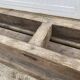 Pair of 2m solid oak wood farm benches for rustic farm table 1900