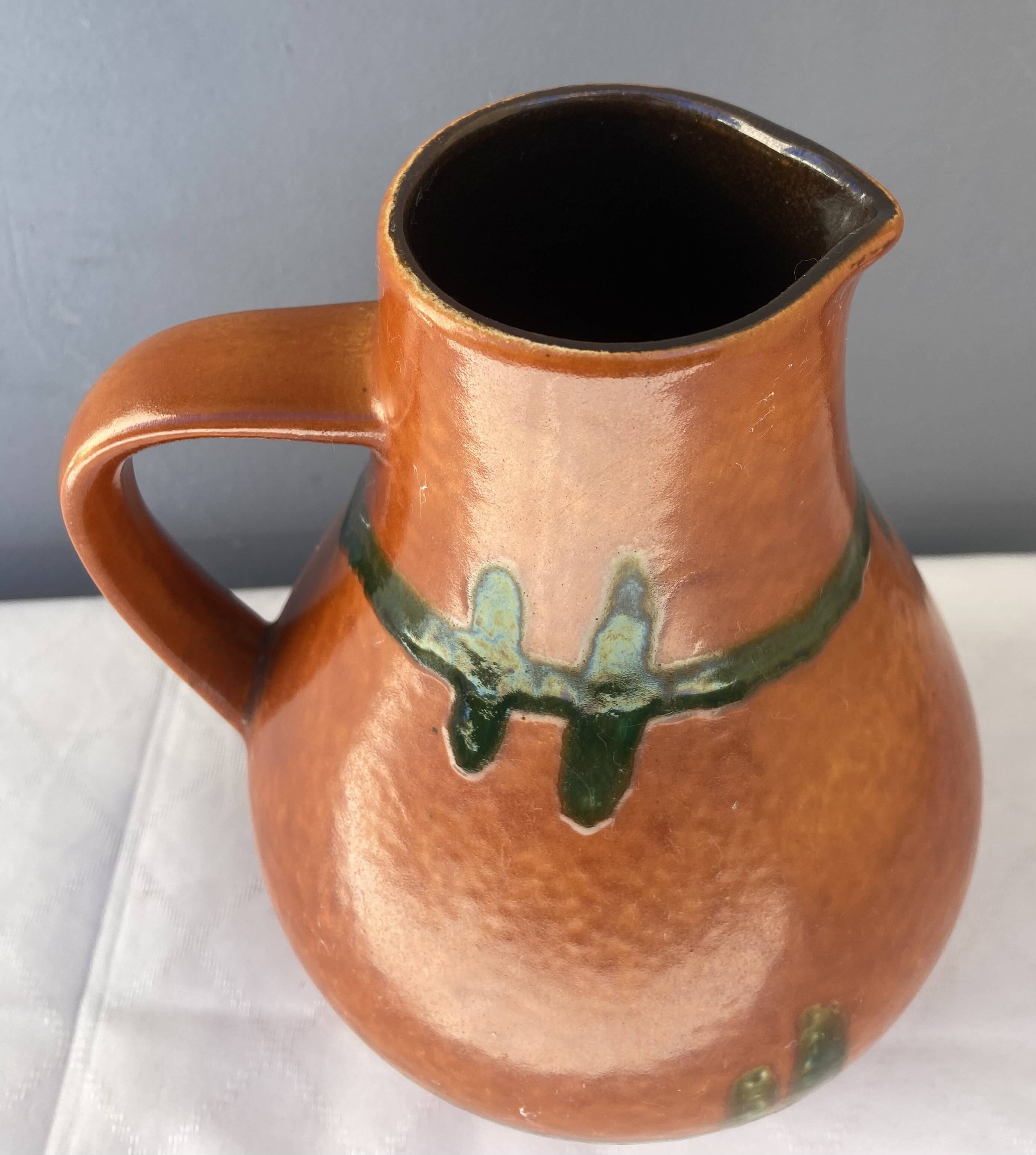 West German ceramic pitcher vase from the 1960s