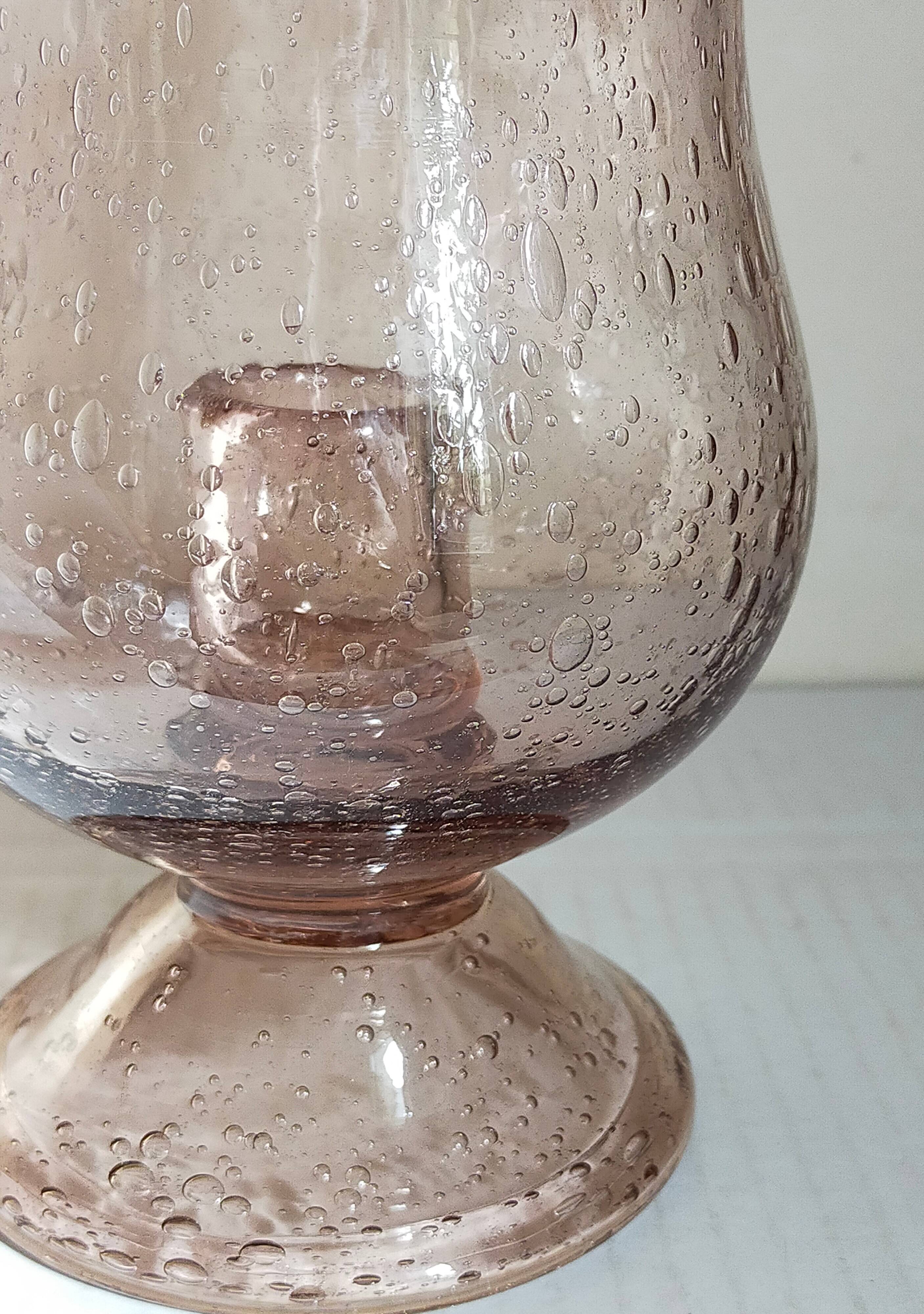 Vintage Biot blown glass tealight holder