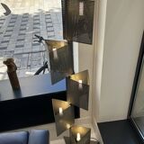 80s perforated metal floor lamp