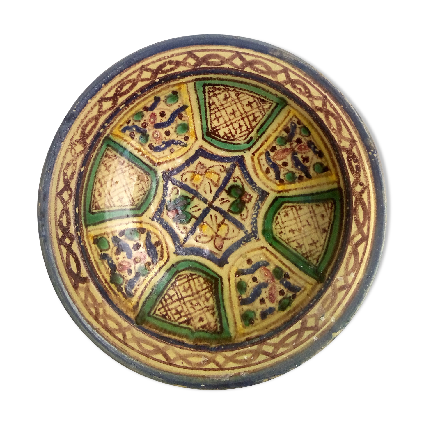 Ancient Moroccan polychrome cup