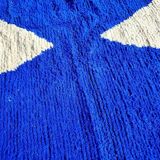 Tapis berbère bleu fait main 100cm x 200cm
