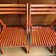 Paire de chaises pliantes en bois