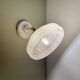 Vintage lampshade wall lamp in pink Clichy glass