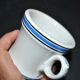 Sarreguemines coffee cups brulot in opaque china bistro.