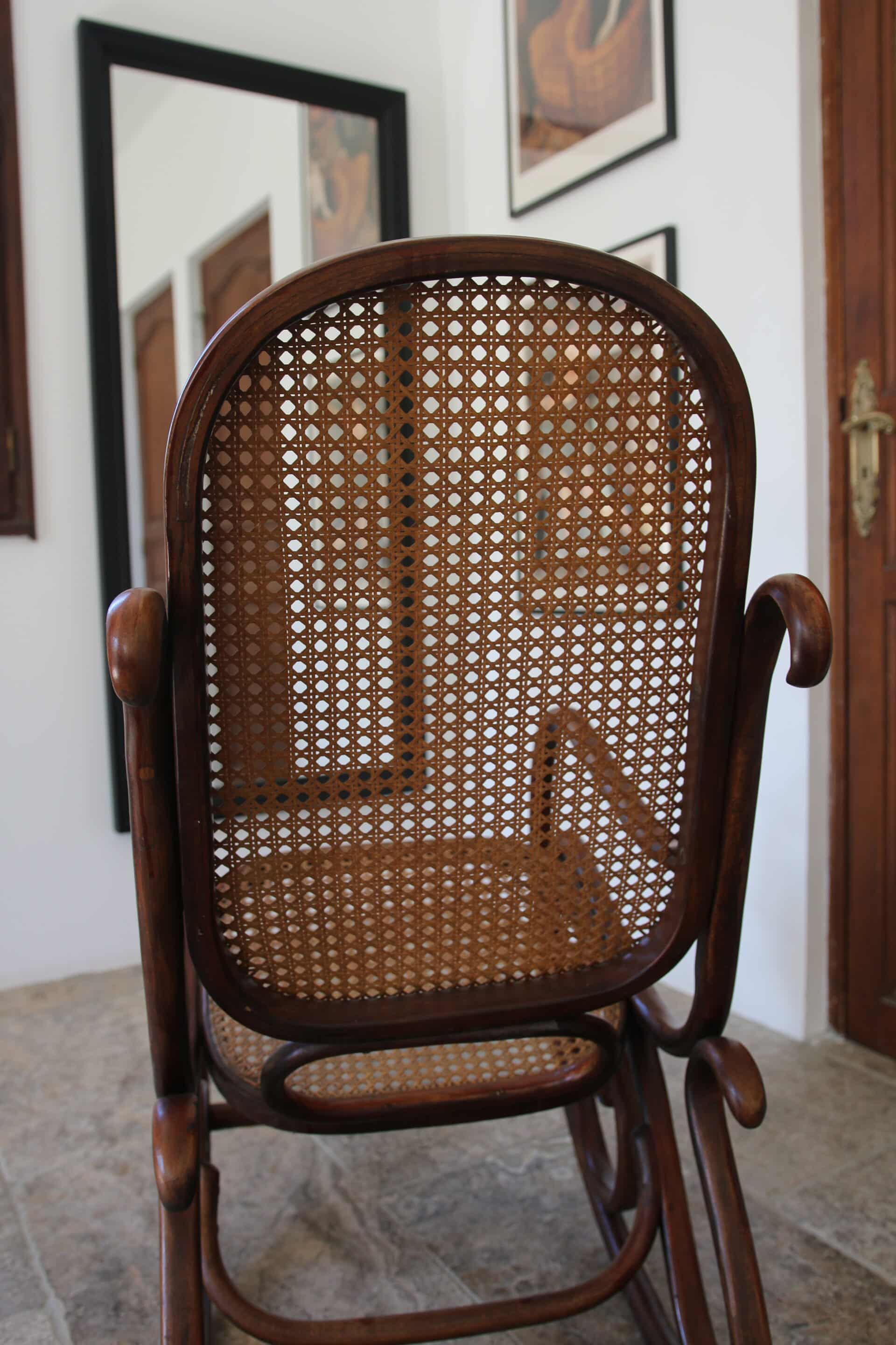 Vintage Thonet rocking chair, 1970s.