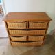 Storage furniture - wooden chest of drawers - 8 wicker drawers - bohemian countryside