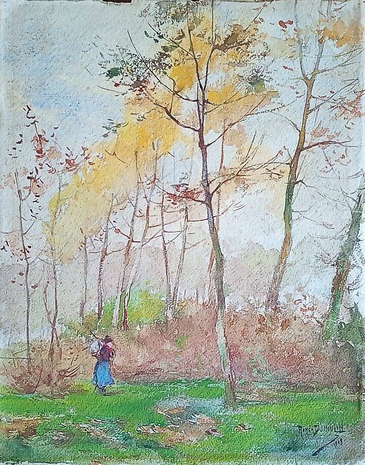 Roméo Dumoulin (1883-1944) - watercolor - 30.5 x 24.5 cm - signed - Belgian school