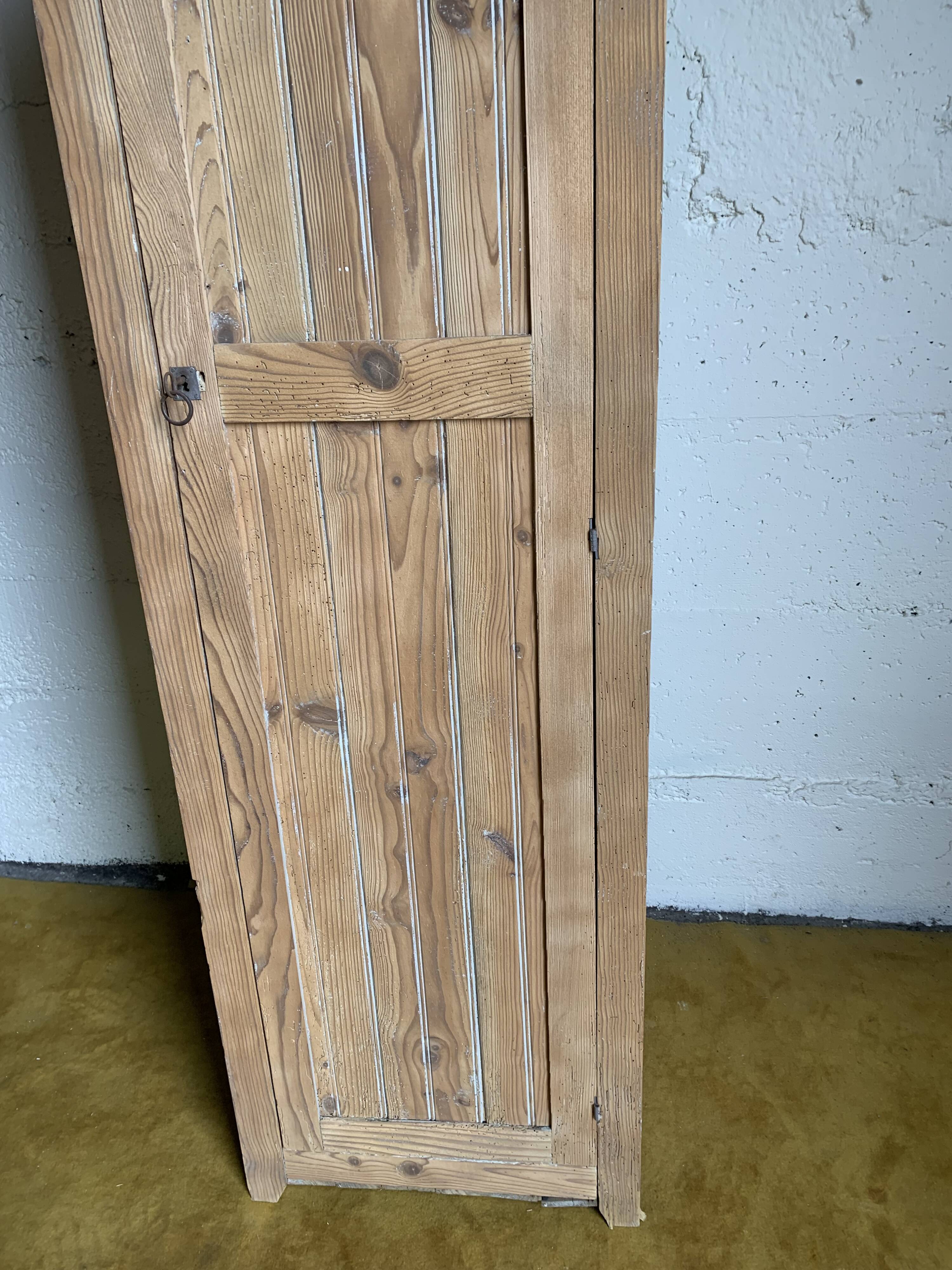 Wardrobe with 1 raw wood door