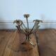 Art Nouveau brass flower chandelier