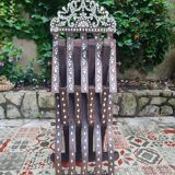 Antique folding oriental chair with mother-of-pearl inlays
