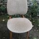 Wooden and velvet chairs 60s