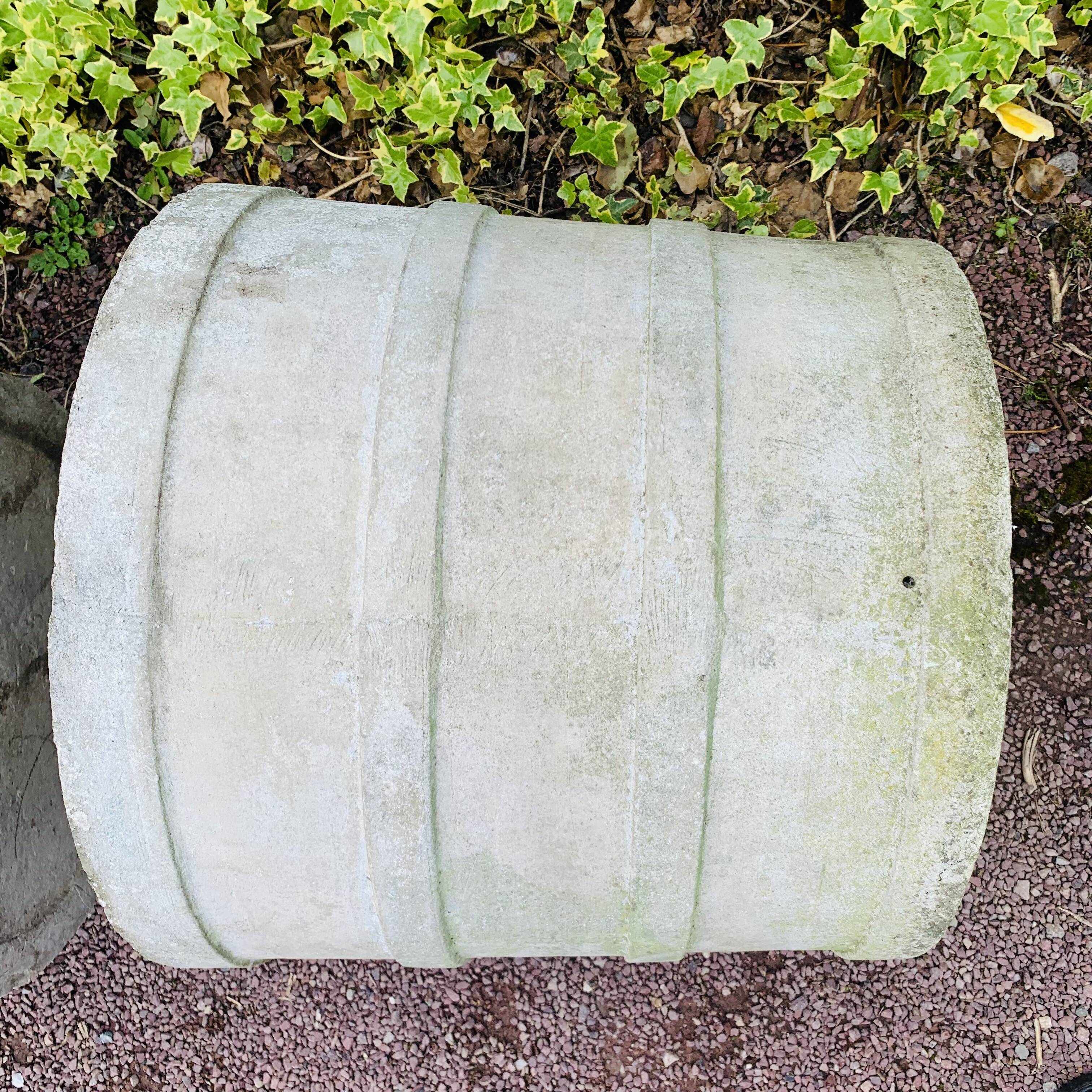 Pair of large fiber cement planters
