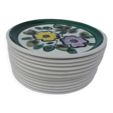 12 hollow earthenware plates Boch Belgium in the mood diam 21,5 cm