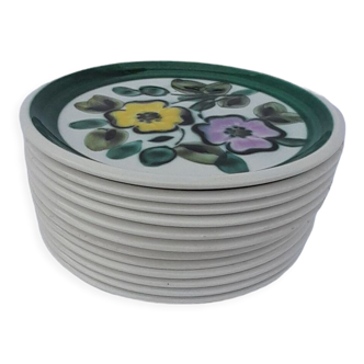 12 deep plates in Boch Belgium earthenware, in the Mood design, diameter 21.5 cm.