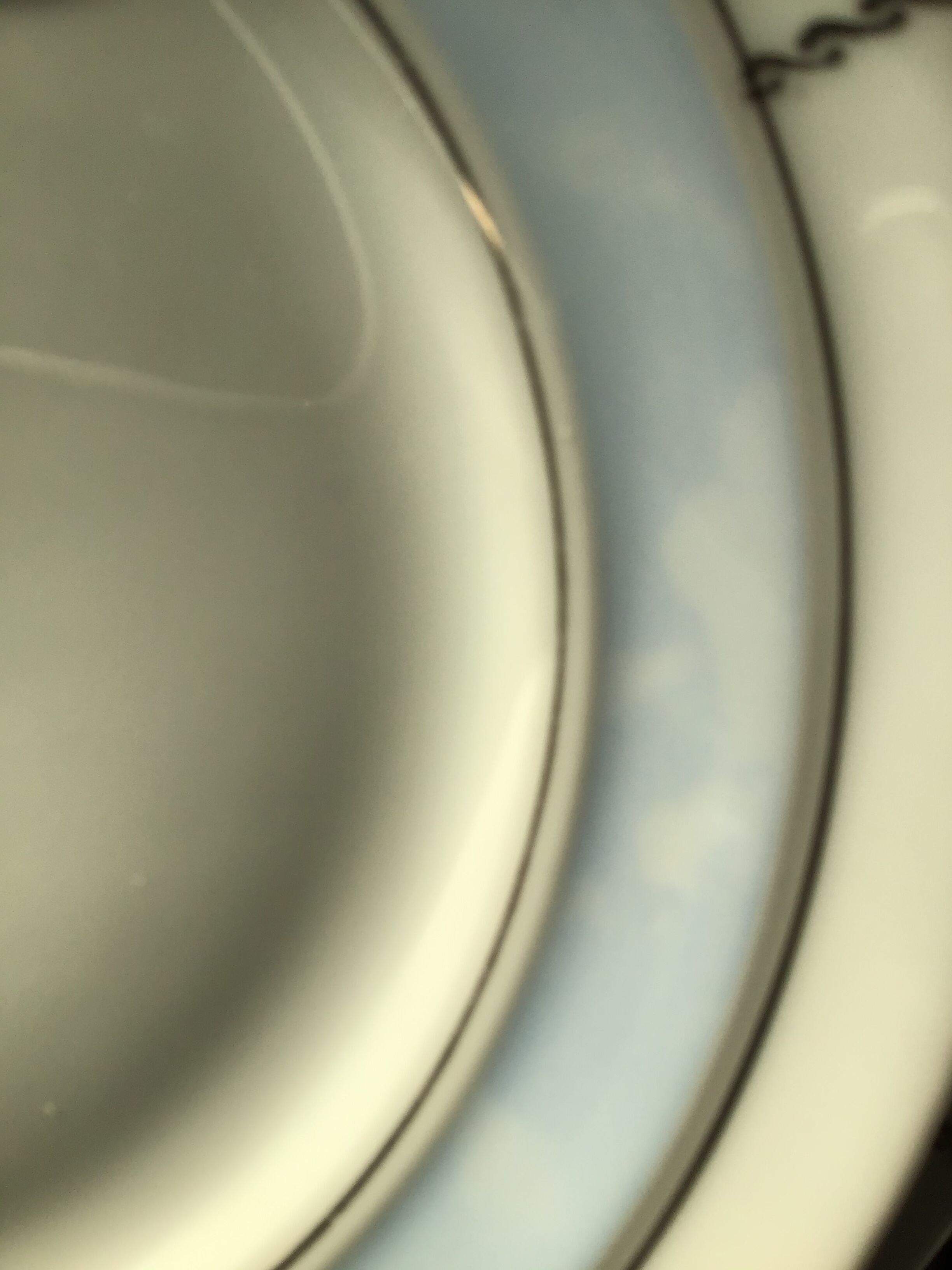 7 Dessert plates + dish in fine sky blue porcelain