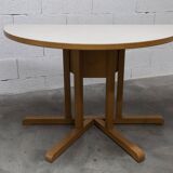 Rare set of 6 Baumann tables 1990, 80x120 and half moon 120cm