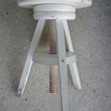 Wooden white screw stool