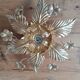 Golden brass flower wall lamp