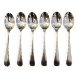 Set of 6 silver plated English teaspoons