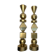 Design pair of torches geometric décor around 1970