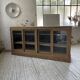 Oak sideboard with glass doors