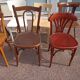 Set of 10 mismatched wooden bistro chairs - vintage