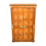 Secretary cabinet in amboine magnifying glass