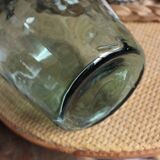 Bubble hammered green glass carboy