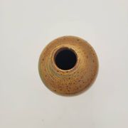 Vase artisanal vintage en grès pyrité