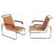 Chaises en chrome Bauhaus tchèques attribuées à M. Breuer pour Thonet, années 1920, ensemble de 2.