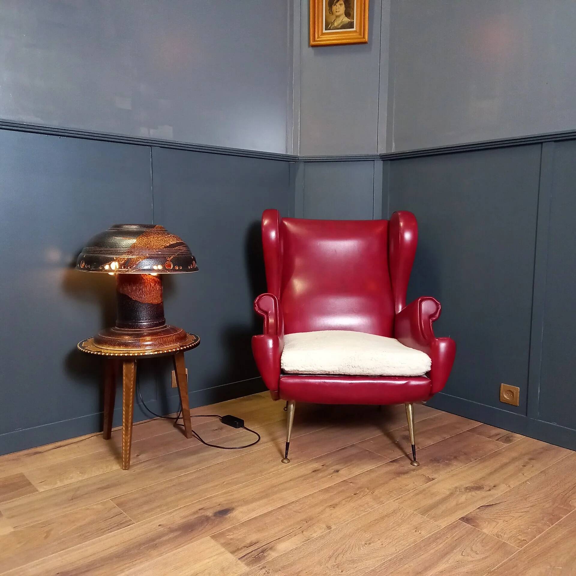 Chaise lounge vintage italienne