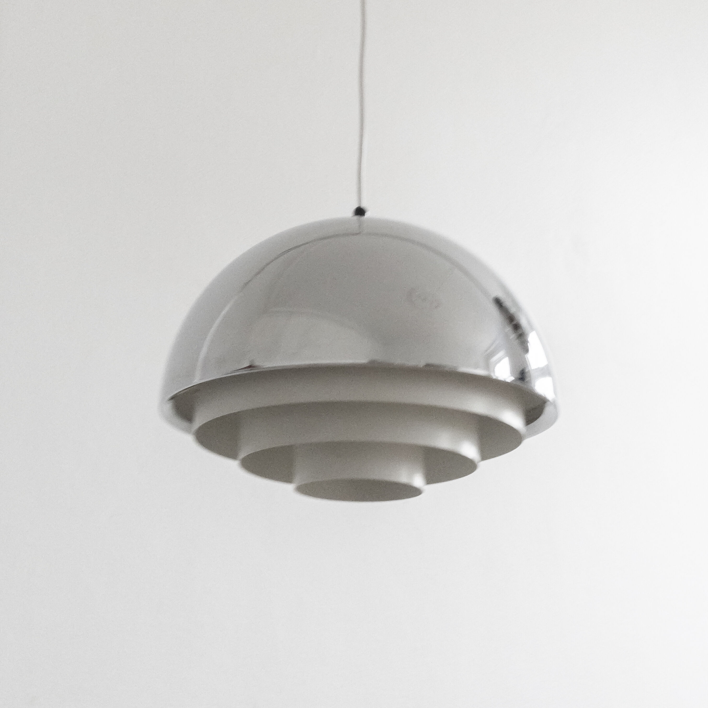 Spectacular Chrome Milieu Lamp by Jo Hammerborg for Fog and Mørup