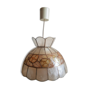 Suspension en nacre et laiton - vintage