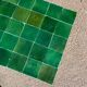 Modern bottle green Zellige coffee table