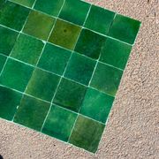 Modern bottle green Zellige coffee table