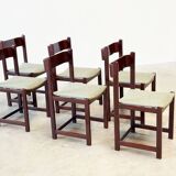 Ensemble de six chaises de salle à manger italiennes