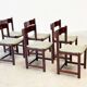 Ensemble de six chaises de salle à manger italiennes