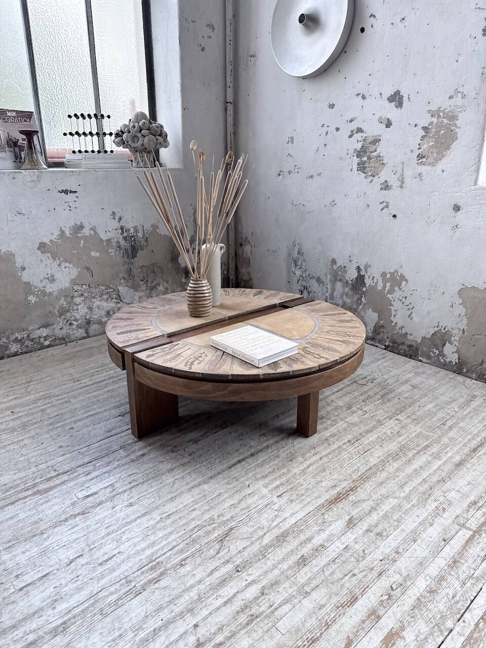 Table basse Roger Capron « grain de café »