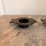 Indian Nepalese Buddhist Bronze Fish Vishnu Candle Holder Lantern