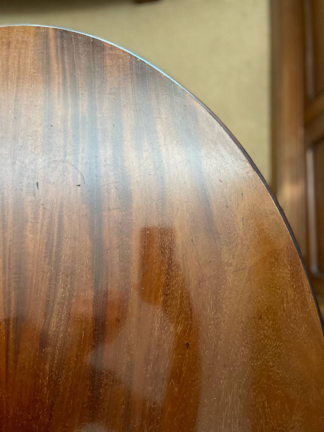 Regency oval mahogany side table, second half of the 19th century, good condition