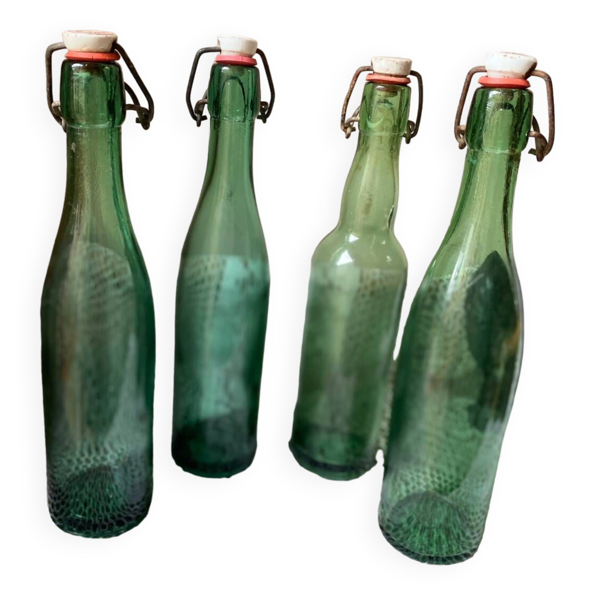 Antique glass bottles