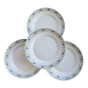 4 vintage dessert plates Terre de Fer Saint-Amand - Model 6000