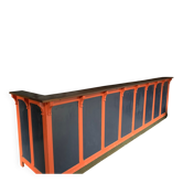 Old bar counter with glasswork