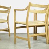 Set of six Danish oak diningchairs , CH46, by Hans J. wegner for Carl Hansen & Son, 1970s