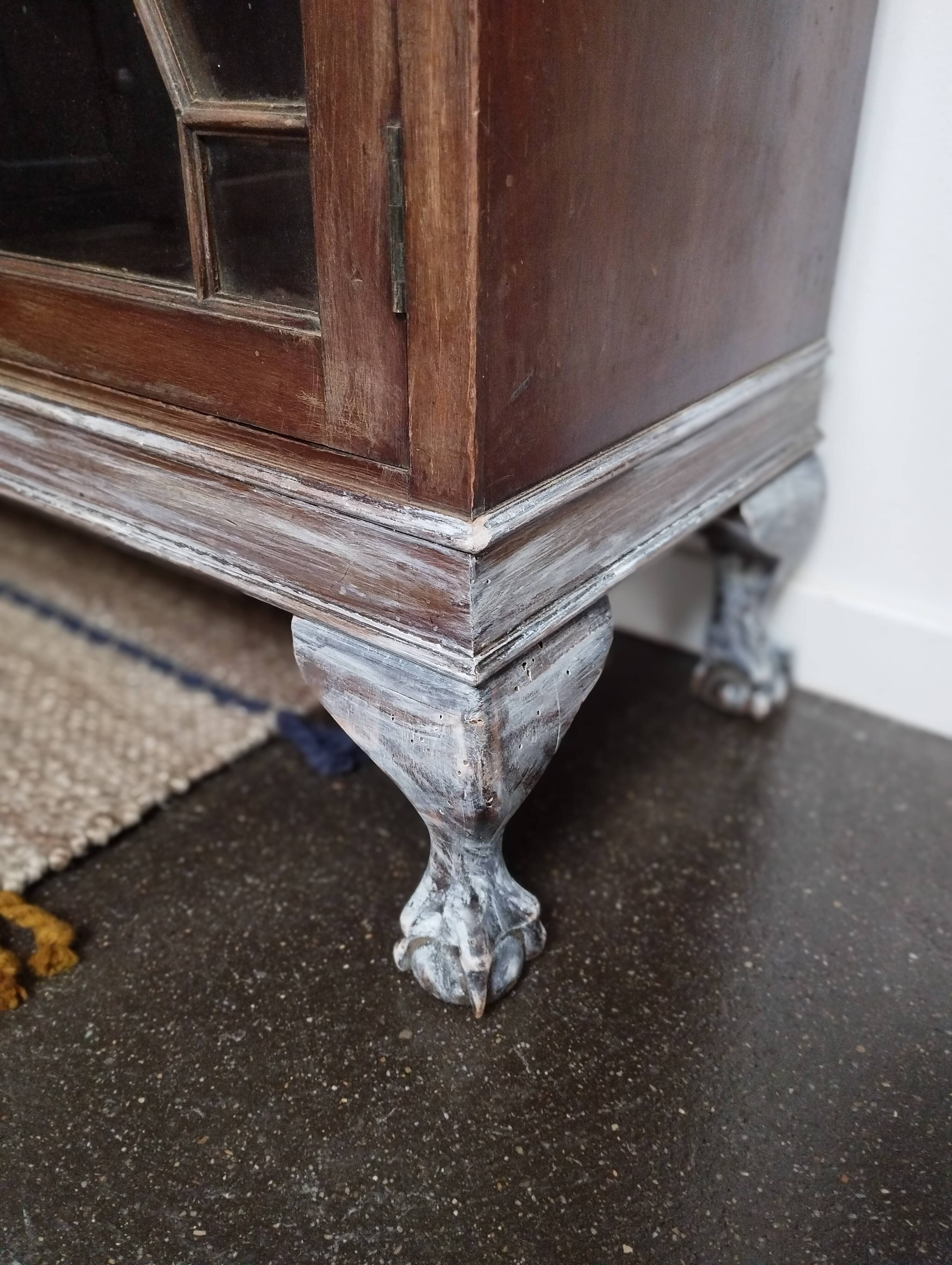 English style glazed bookcase cabinet