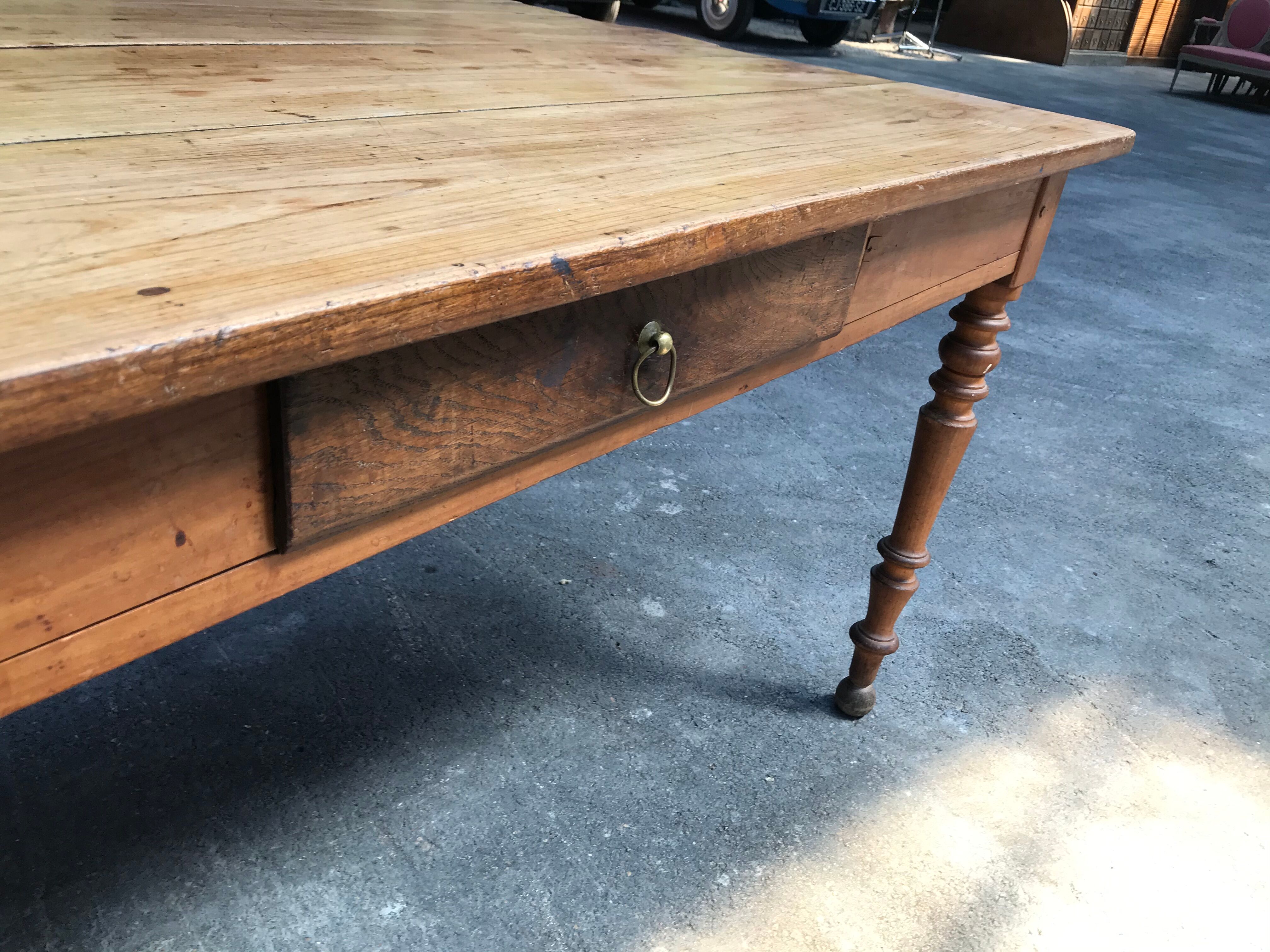 Louis Philippe farm table at 6 feet